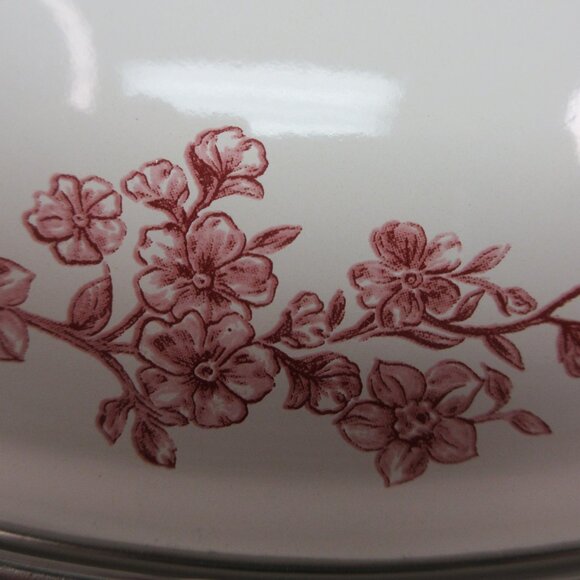 Pioneer Woman Agatha Enamel on Steel 1.8 Qt Whistling Tea Kettle Floral Red - Picture 4 of 11